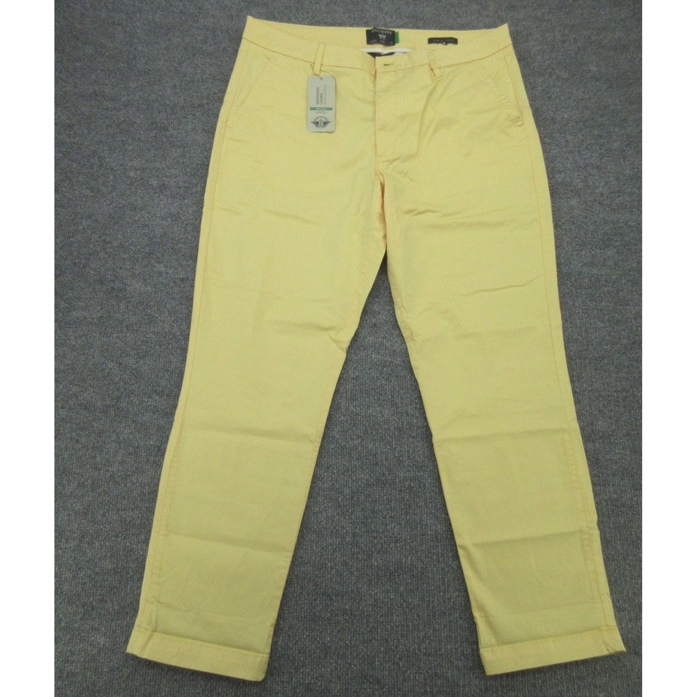 Dockers Mens Weekend Chino NWT Slim Ankle Yellow Trousers 32R
